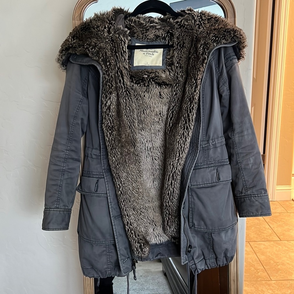 Abercrombie Faux Fur Coat